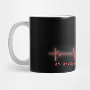 Arrow in the Heart Red Mug